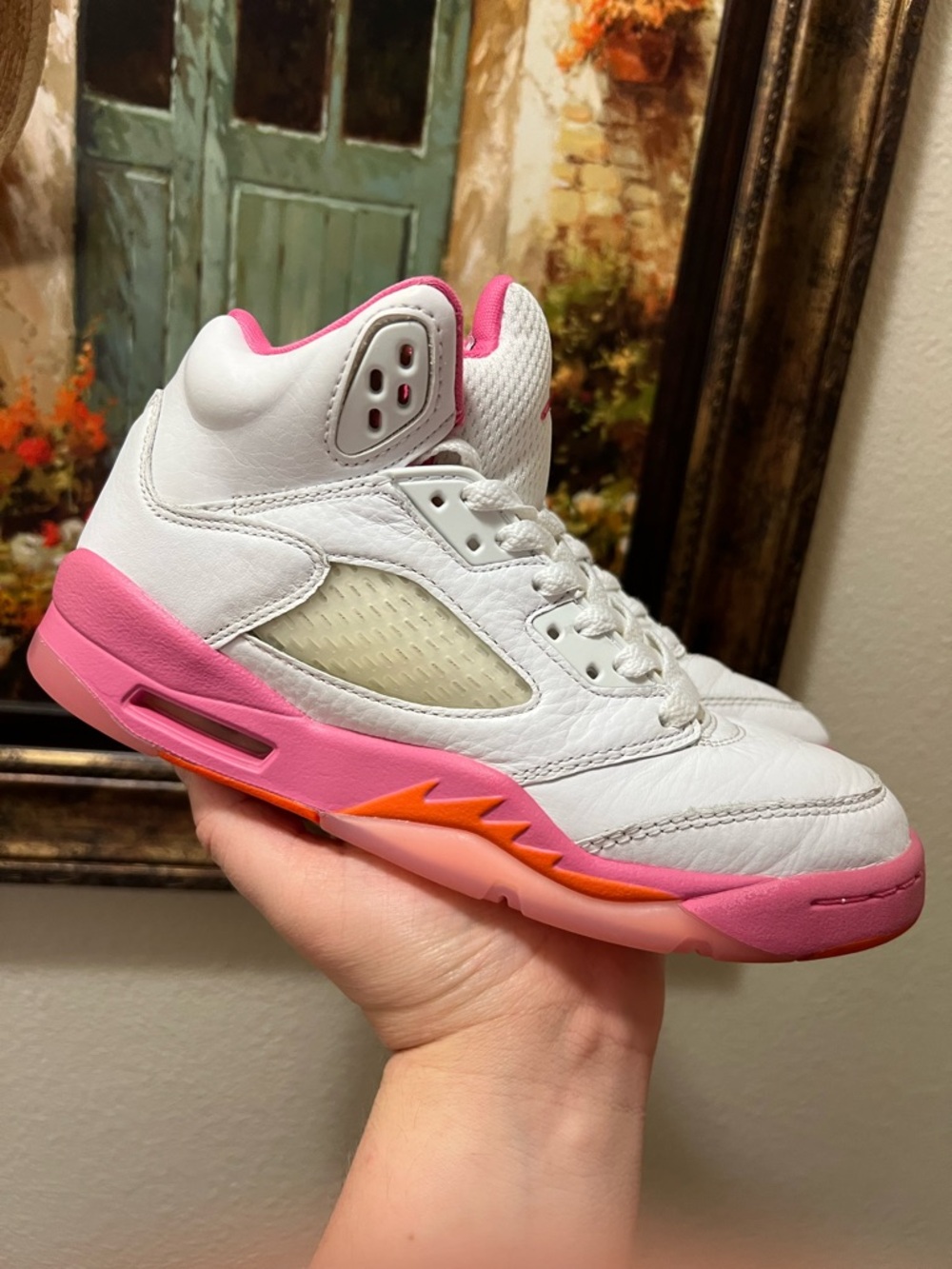 Jordan 5 Pinksicle safety orange sneakers